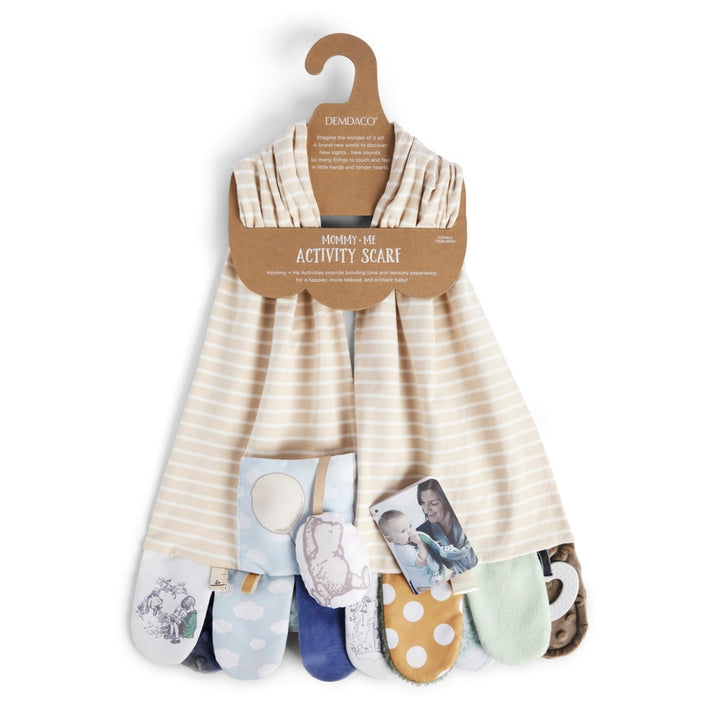 Mommy & Me Activity Scarf - Tan & Blue