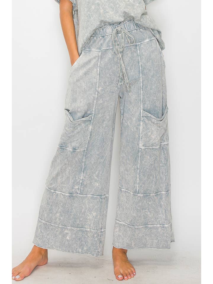 Mineral Wash Cropped Pants