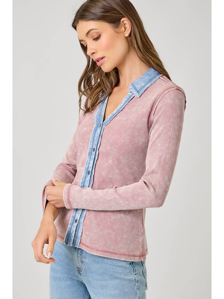 Mineral Washed Button Down
