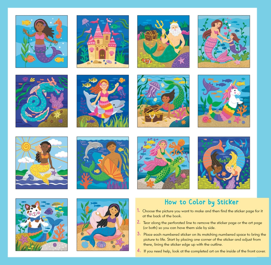 Color by Sticker Mermaids