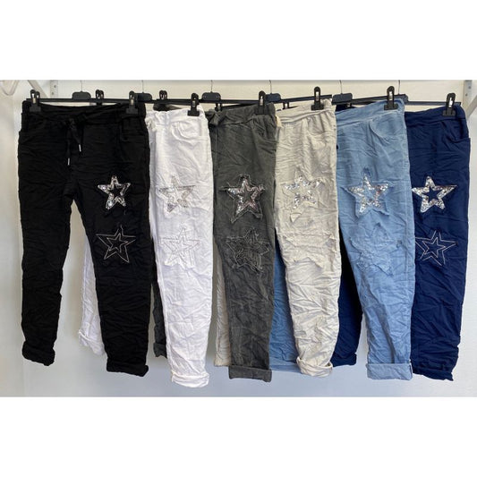 Look Mode Embroidered Star Pant