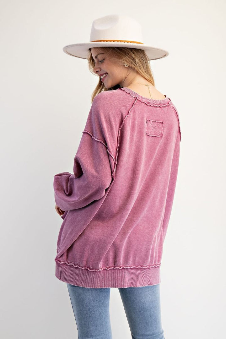 Easel Peace Sign Patch Sweatshirt