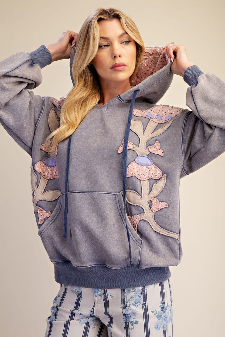 Easel Floral Patch Hoodie