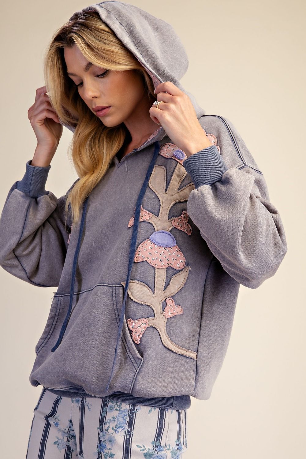 Easel Floral Patch Hoodie