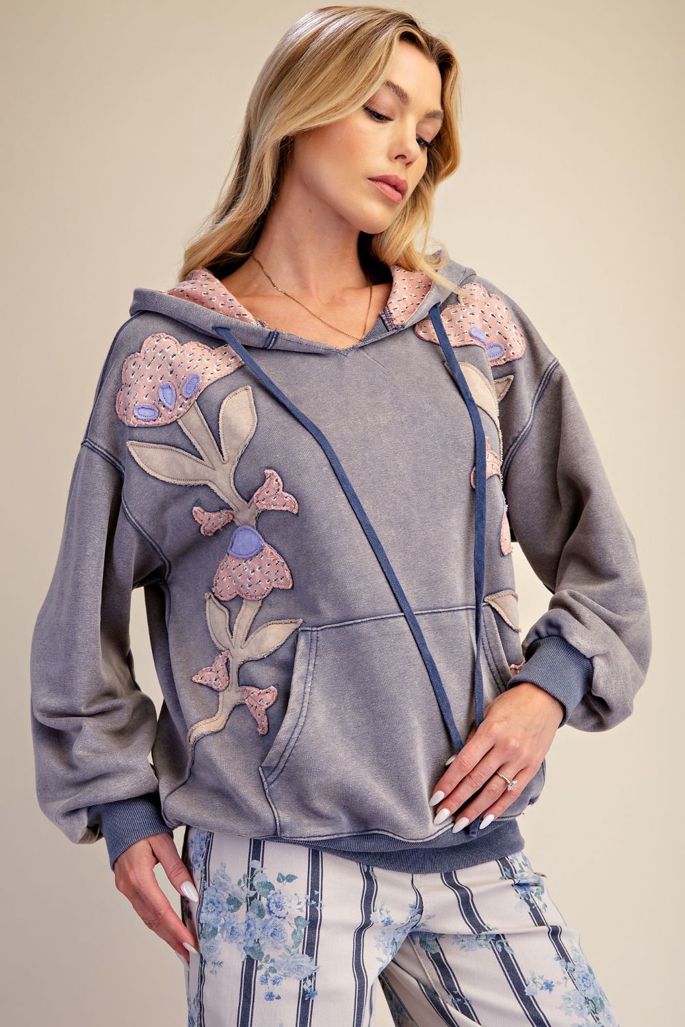 Easel Floral Patch Hoodie