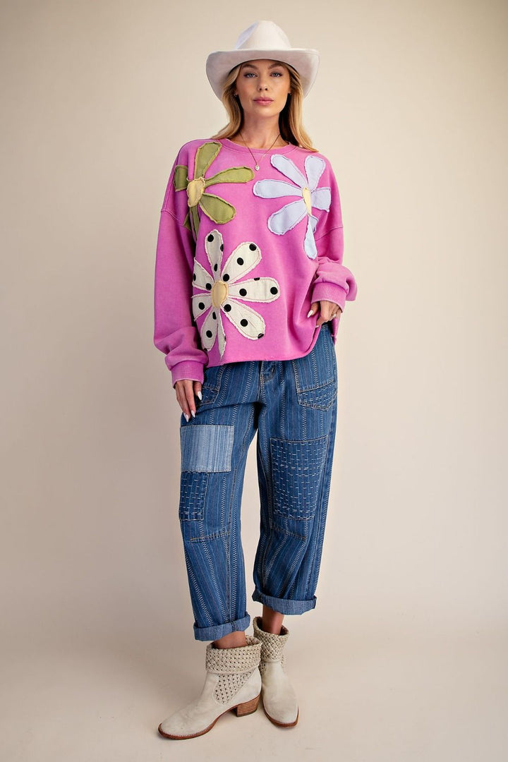 Easel Floral Pullover