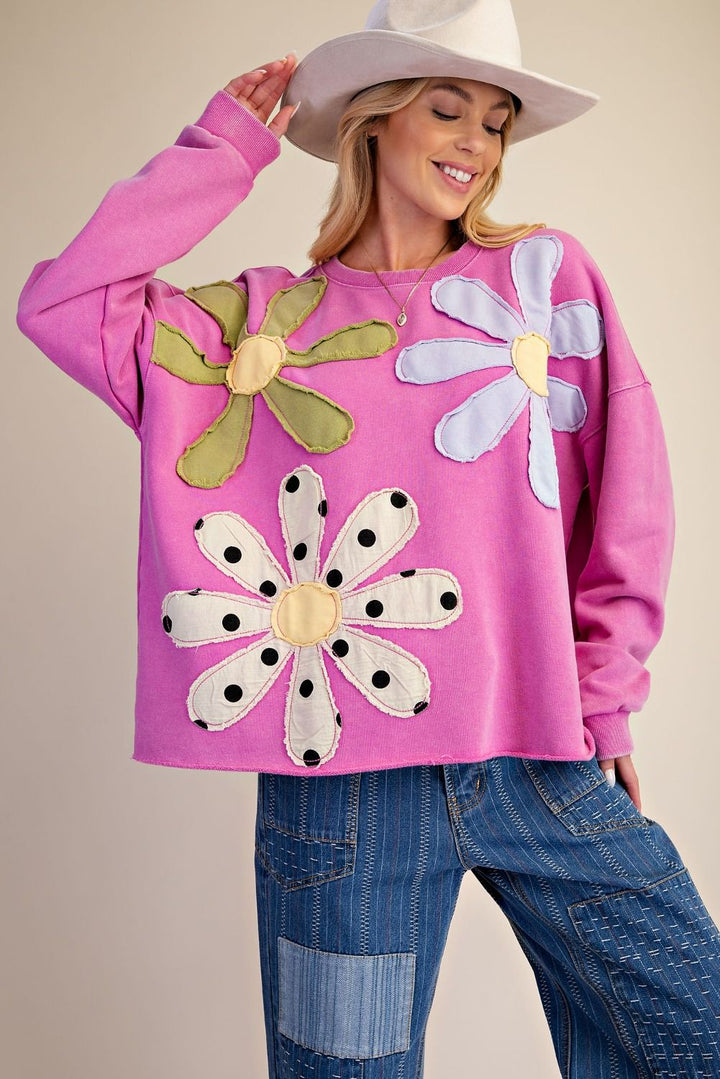 Easel Floral Pullover