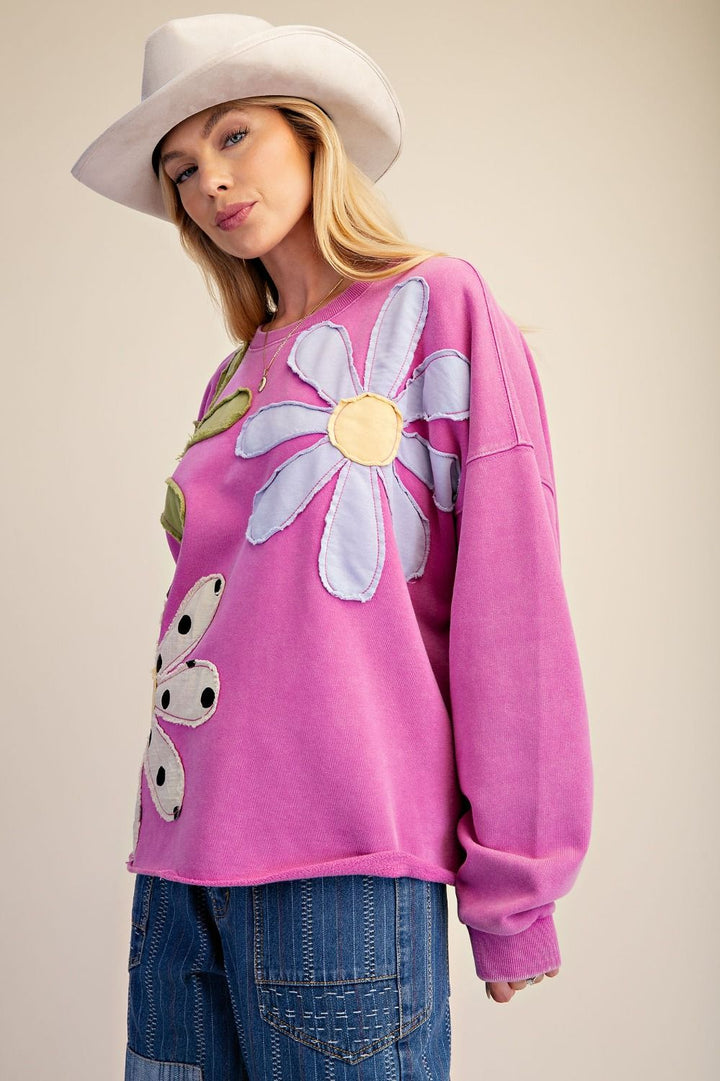 Easel Floral Pullover
