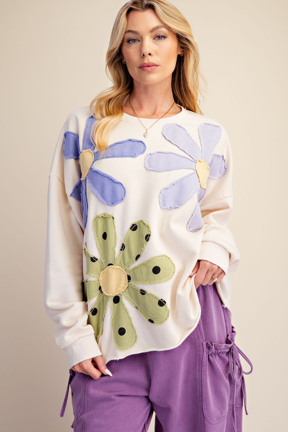 Easel Floral Pullover