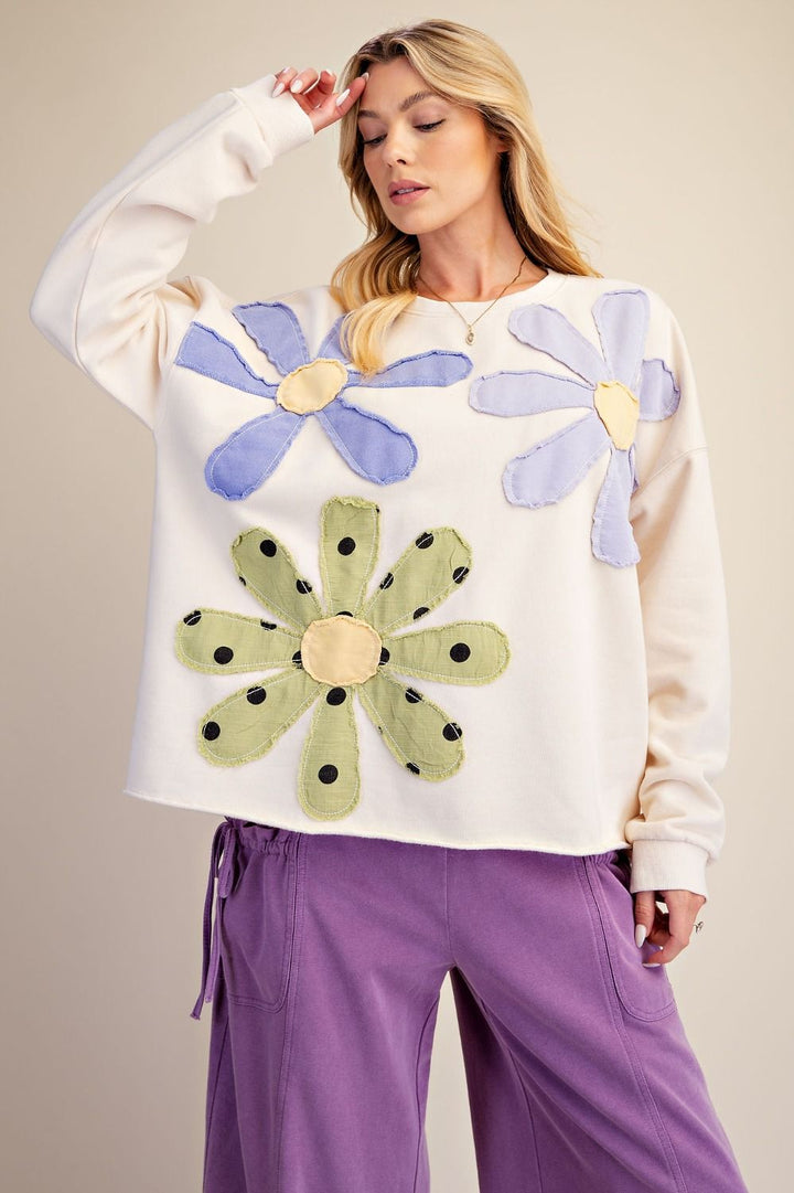 Easel Floral Pullover