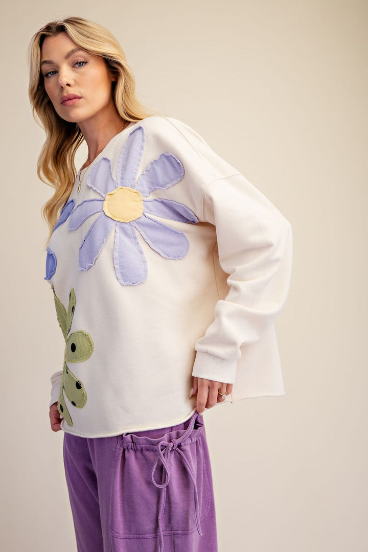 Easel Floral Pullover