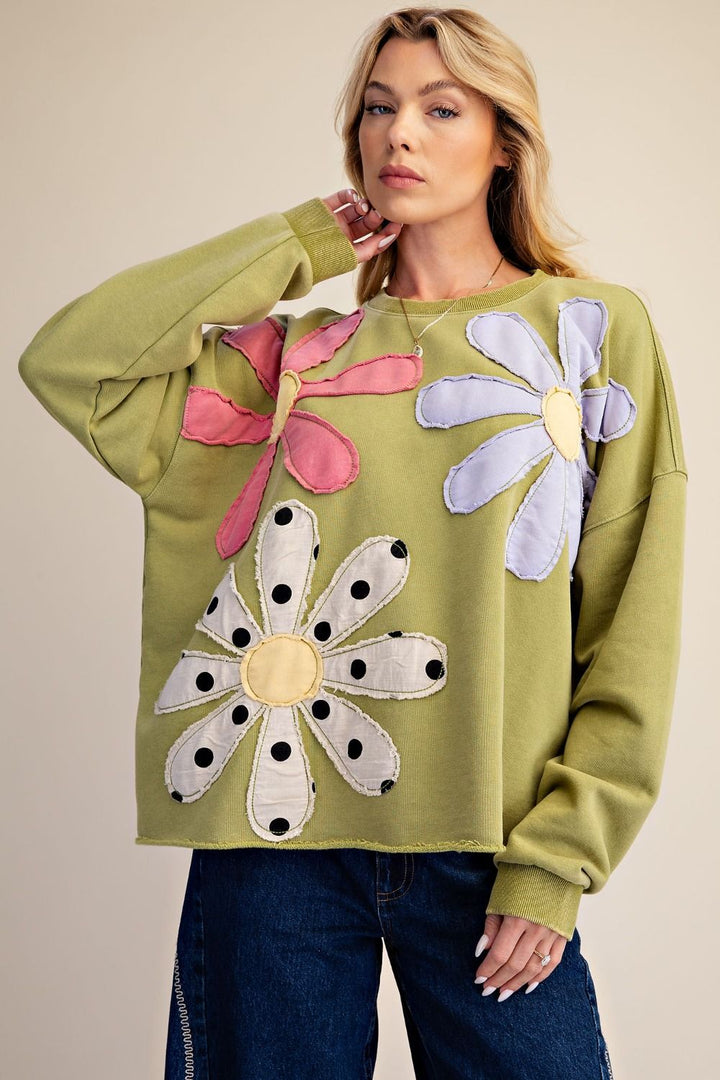 Easel Floral Pullover