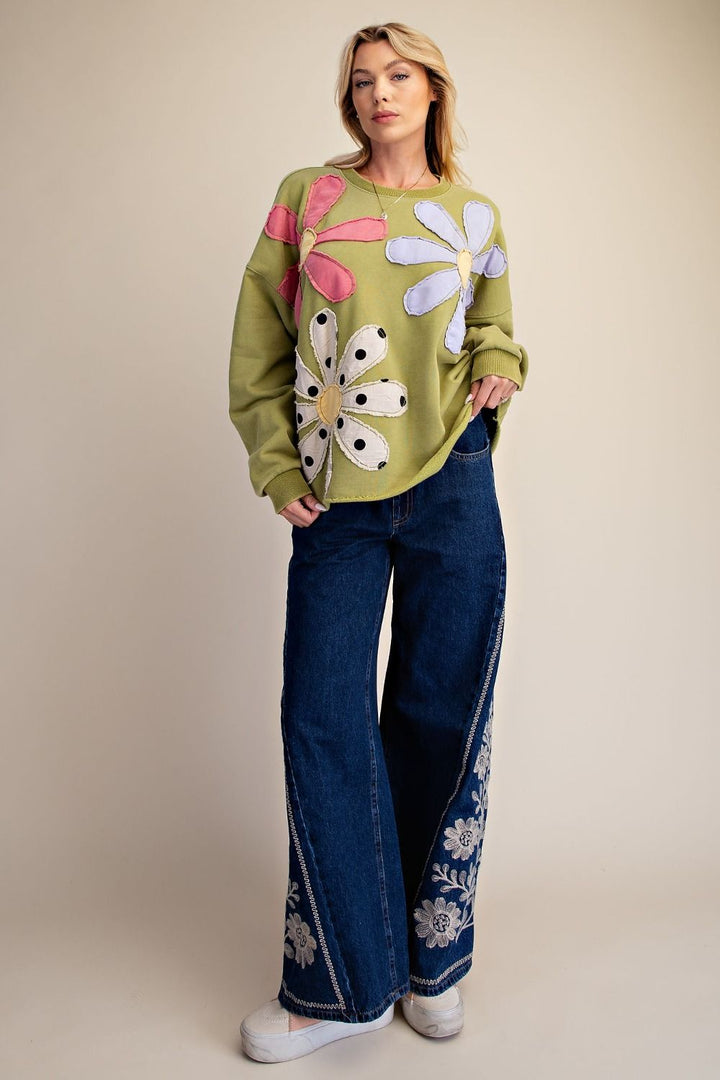 Easel Floral Pullover