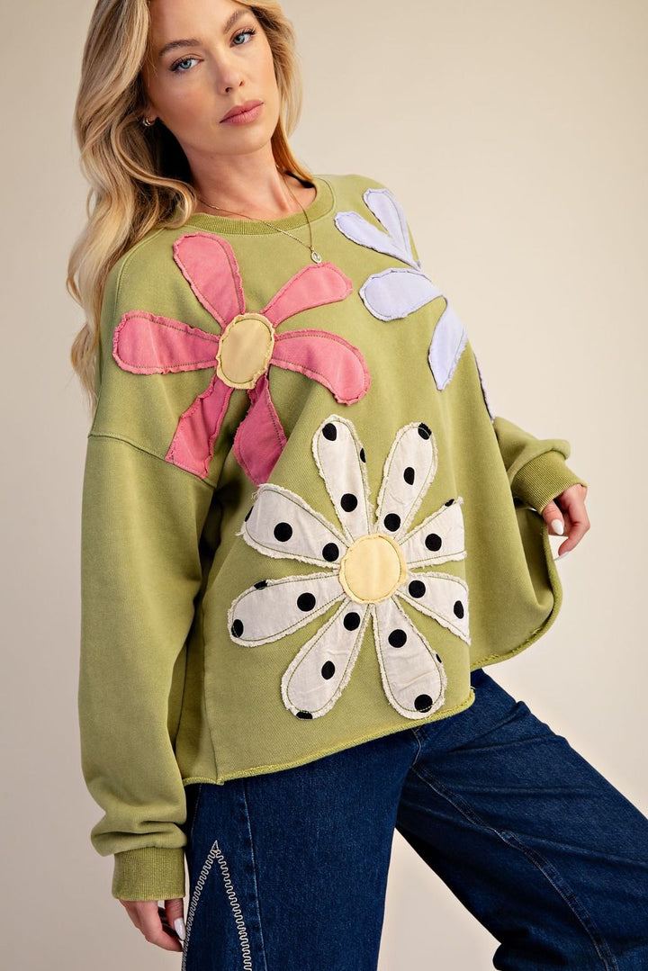 Easel Floral Pullover