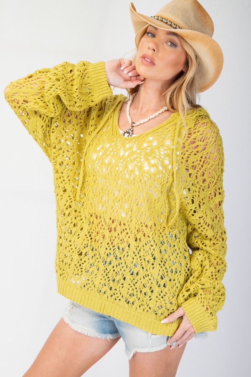 Easel LS V-Neck knitted