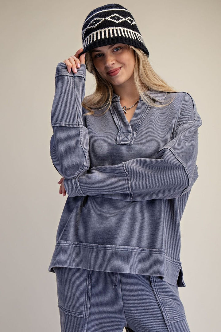 Easel Textured Pullover