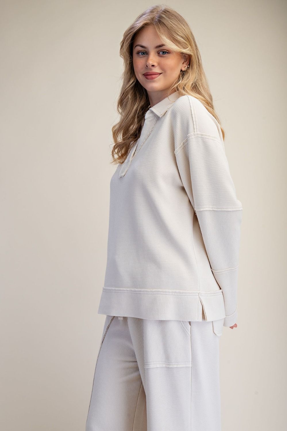 Easel Textured Pullover