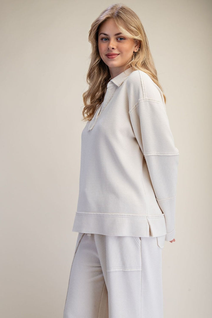 Easel Textured Pullover
