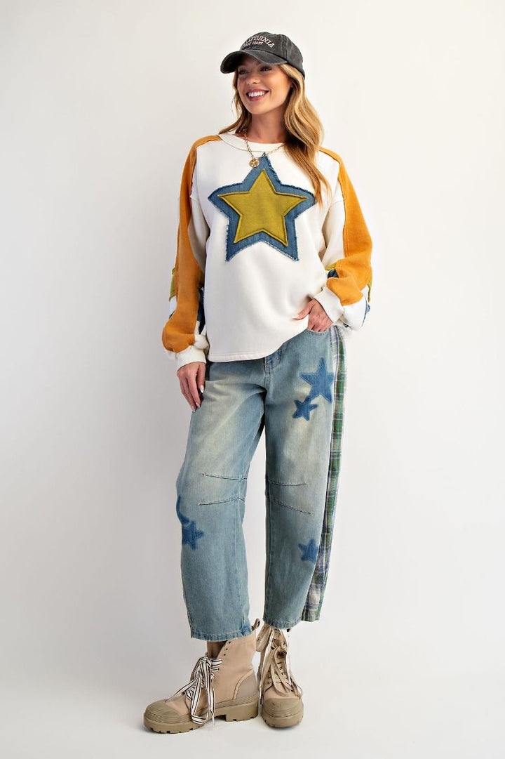 Easel Star Patch Sweatshirt