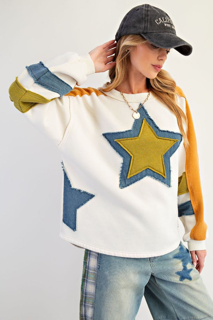 Easel Star Patch Sweatshirt