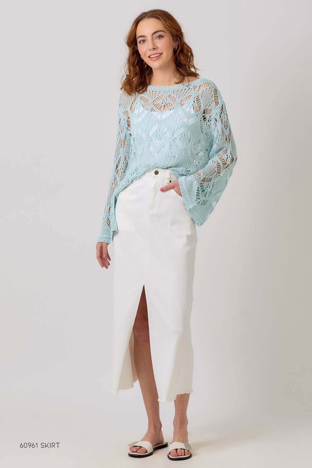 Crochet Knit Sweater Top