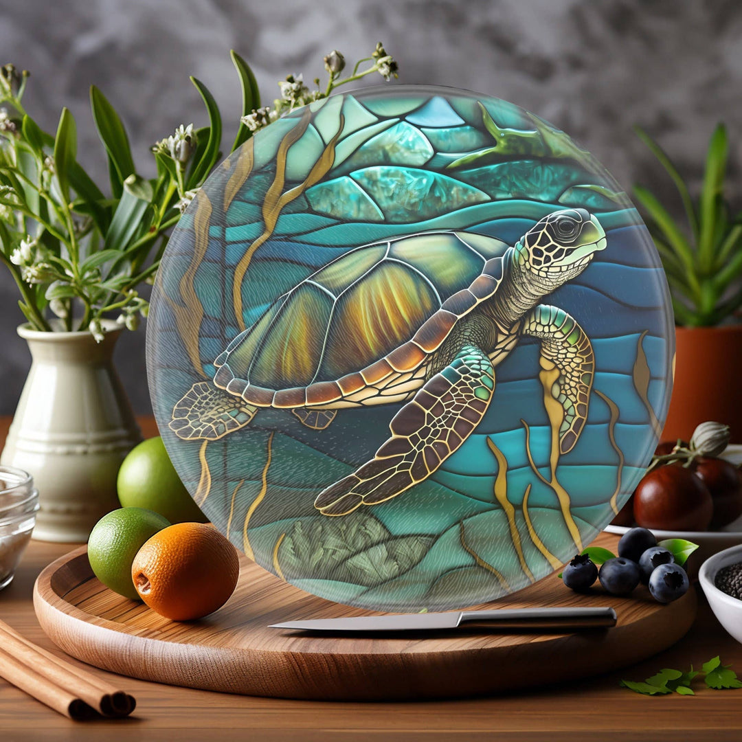 Turtle Glass Cutting Board