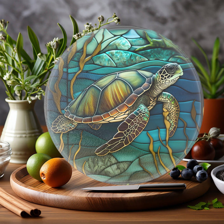 Turtle Glass Cutting Board