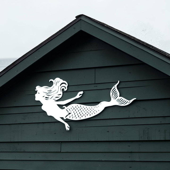 Mermaid Wall Art – Weatherproof PVC Decor for Beach House, Porch & Pool