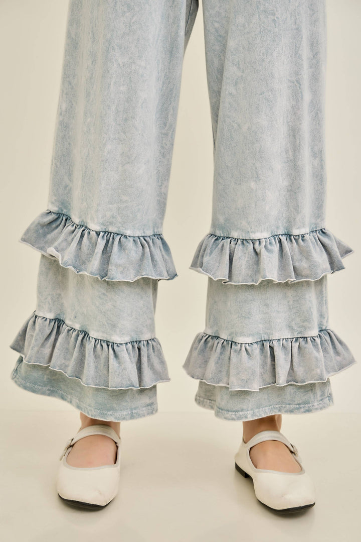 Mineral Washed Ruffle pants