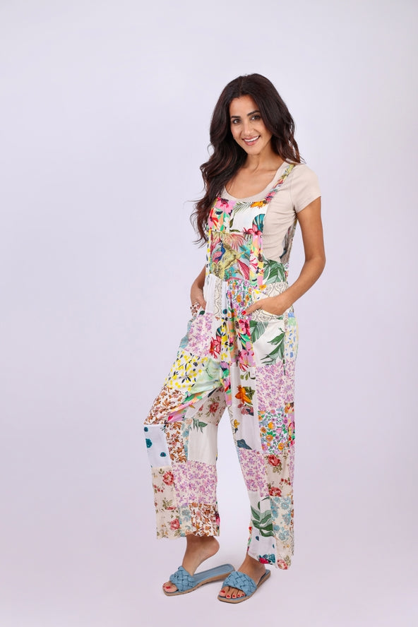 Sacred Threads Floral Overalls