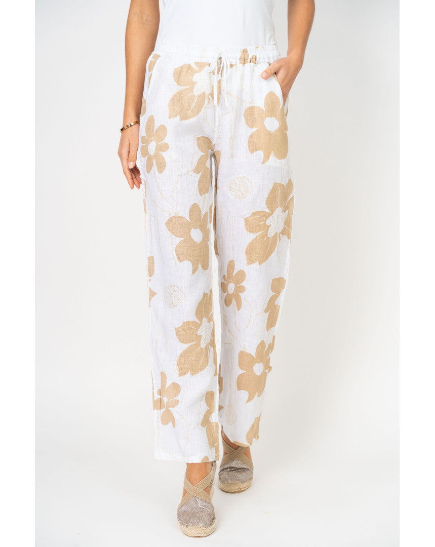 Look Mode Gold Flower Pant