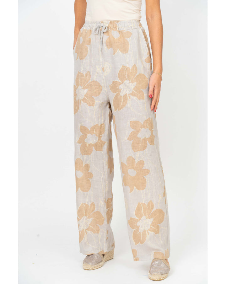 Look Mode Gold Flower Pant