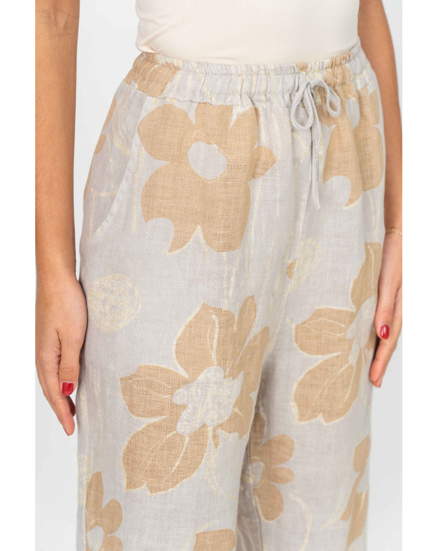 Look Mode Gold Flower Pant