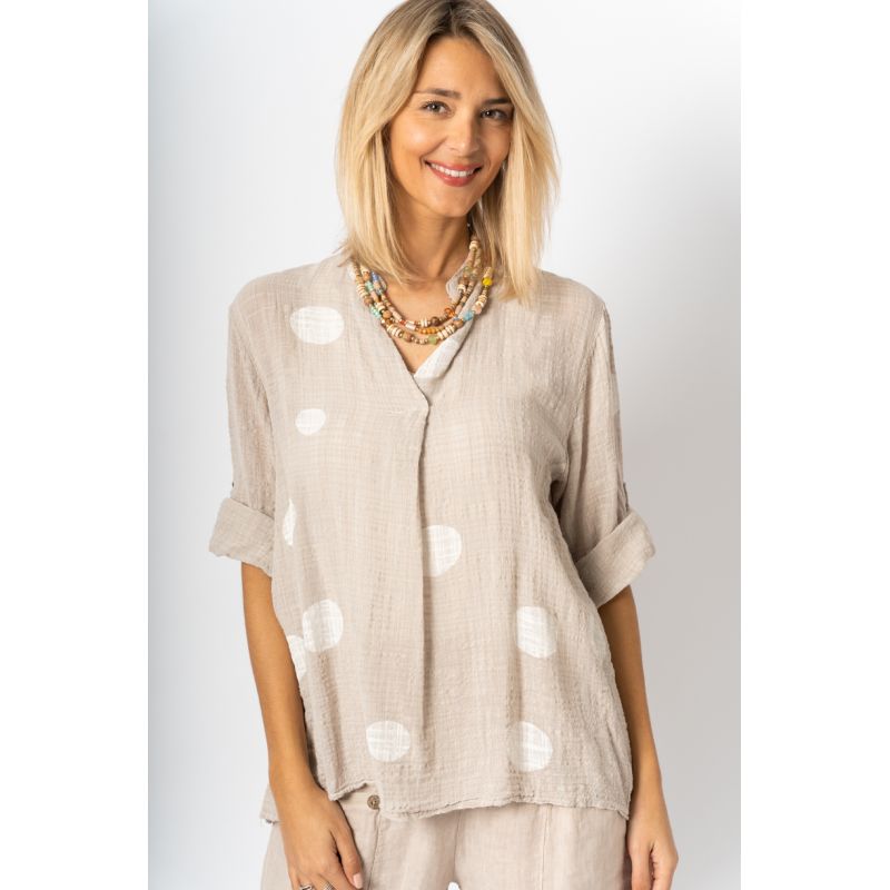 Polka Dot Gauze top