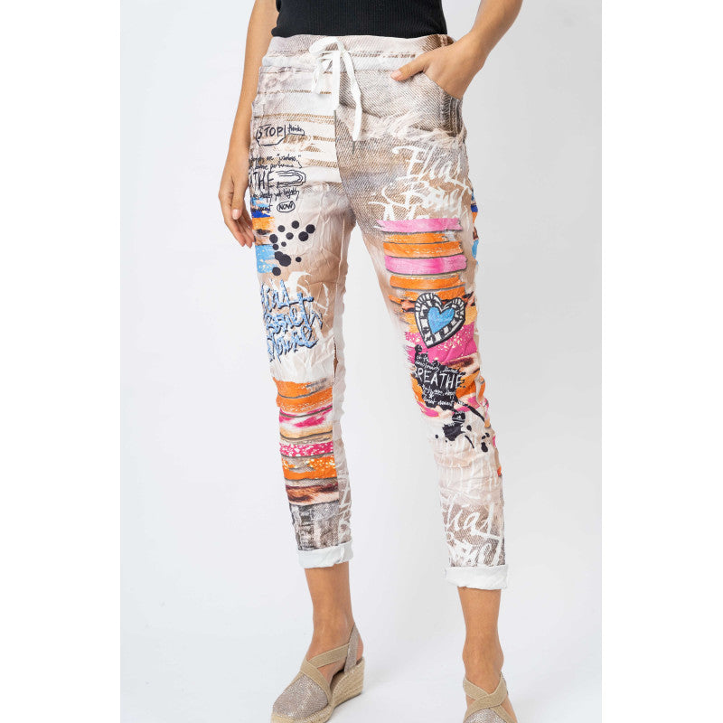 Graffiti printed Jegging