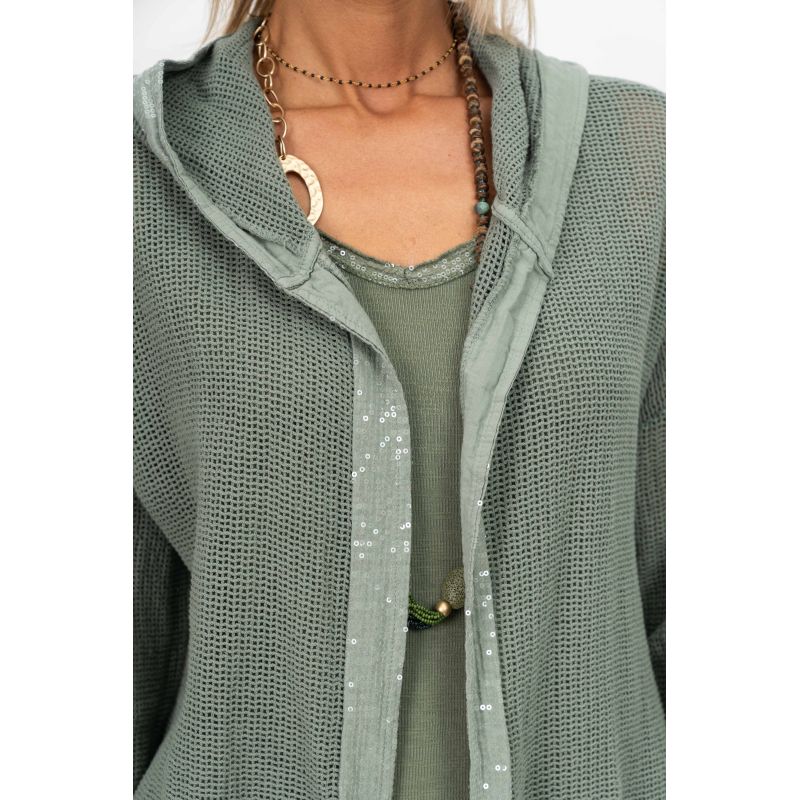 Look Mode Mesh Hoodie