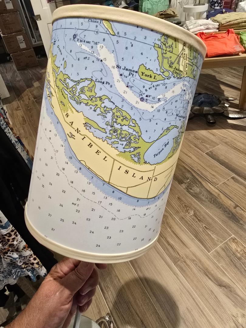 Ft. Myers Beach Nautical Chart Lamp