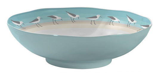 Sandpipers Melamine Serving Bowl 11.5x3 inch