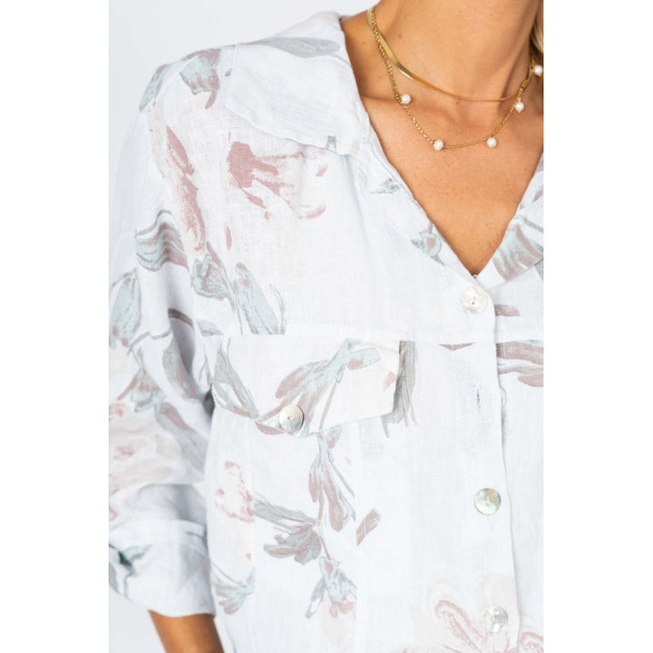 Look Mode Short Linen Jacket