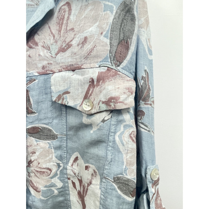Look Mode Short Linen Jacket