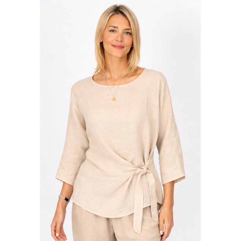 Look Mode Wrap Tie Top