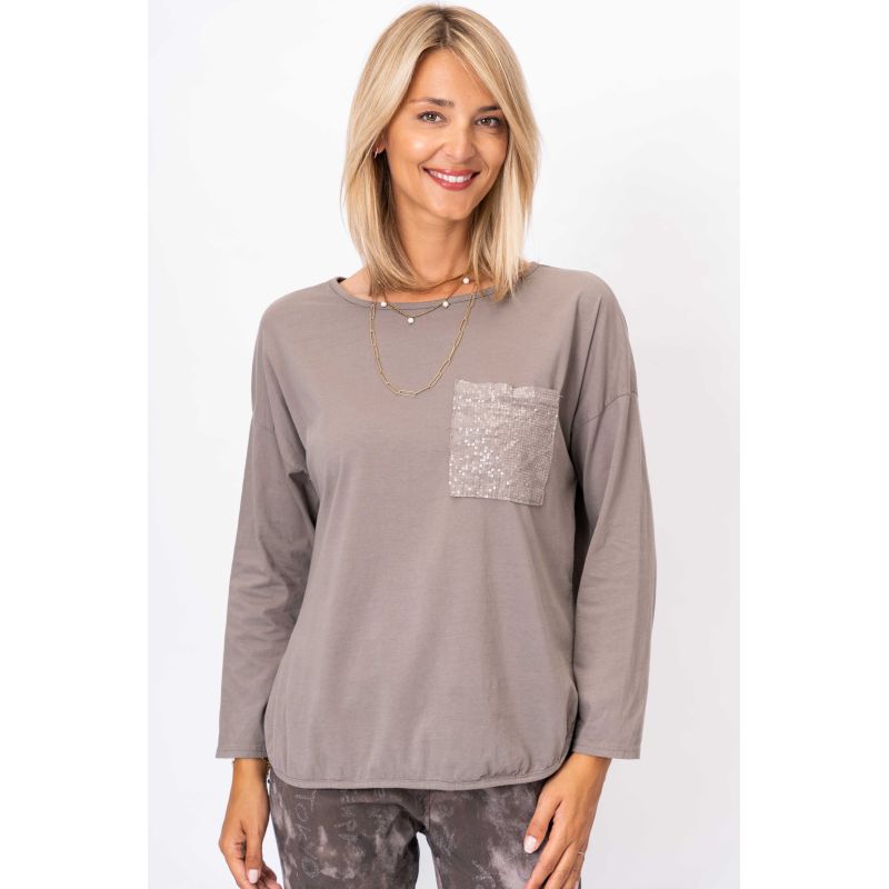 Look Mode Sequined pocket T