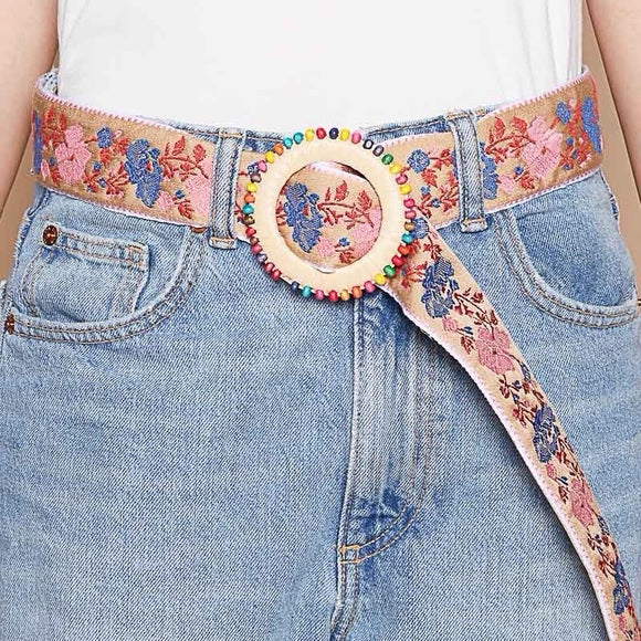 NWT POL Butterfly Embroidered Belt. POL | Accessories | Boho Butterfly Embroidered O Ring Belt  main image 3