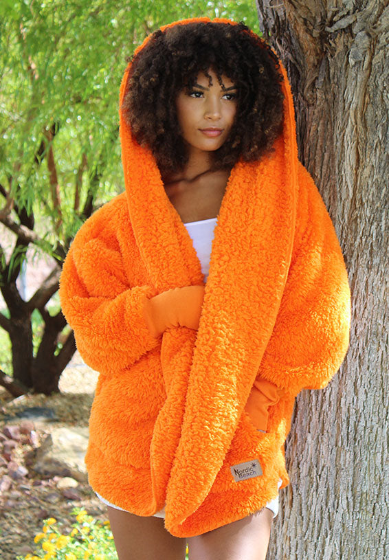 Furry Hooded Cardigan