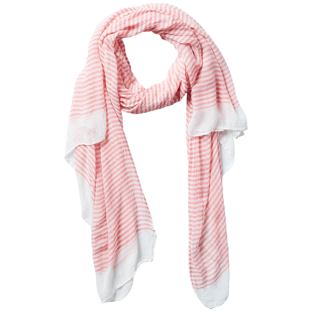 Insect Shield Scarf Tiny Stripe Coral