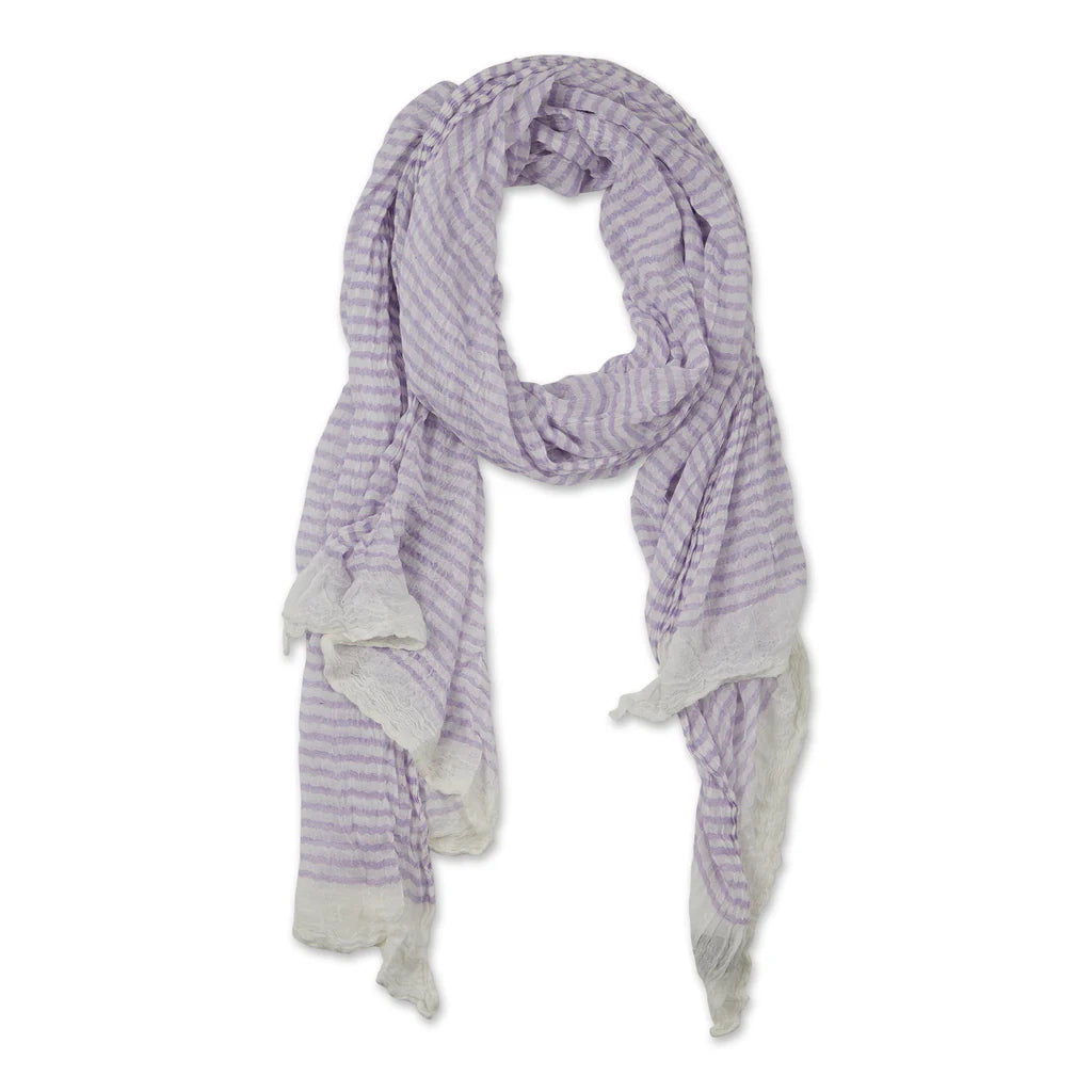 Insect Shield Scarf Tiny Stripe Lilac