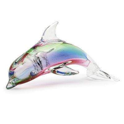 Glass Dolphin Rainbow