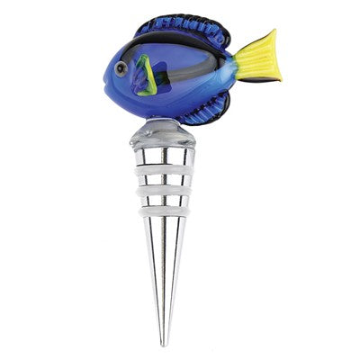 Wine Stopper Blue Tang Fish