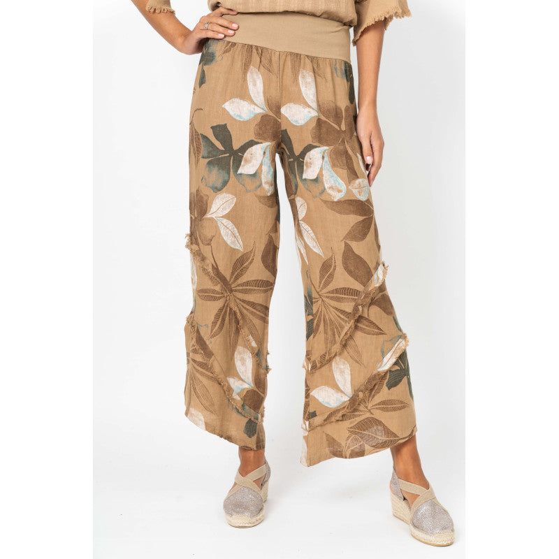 Look Mode Linen soft waist pant