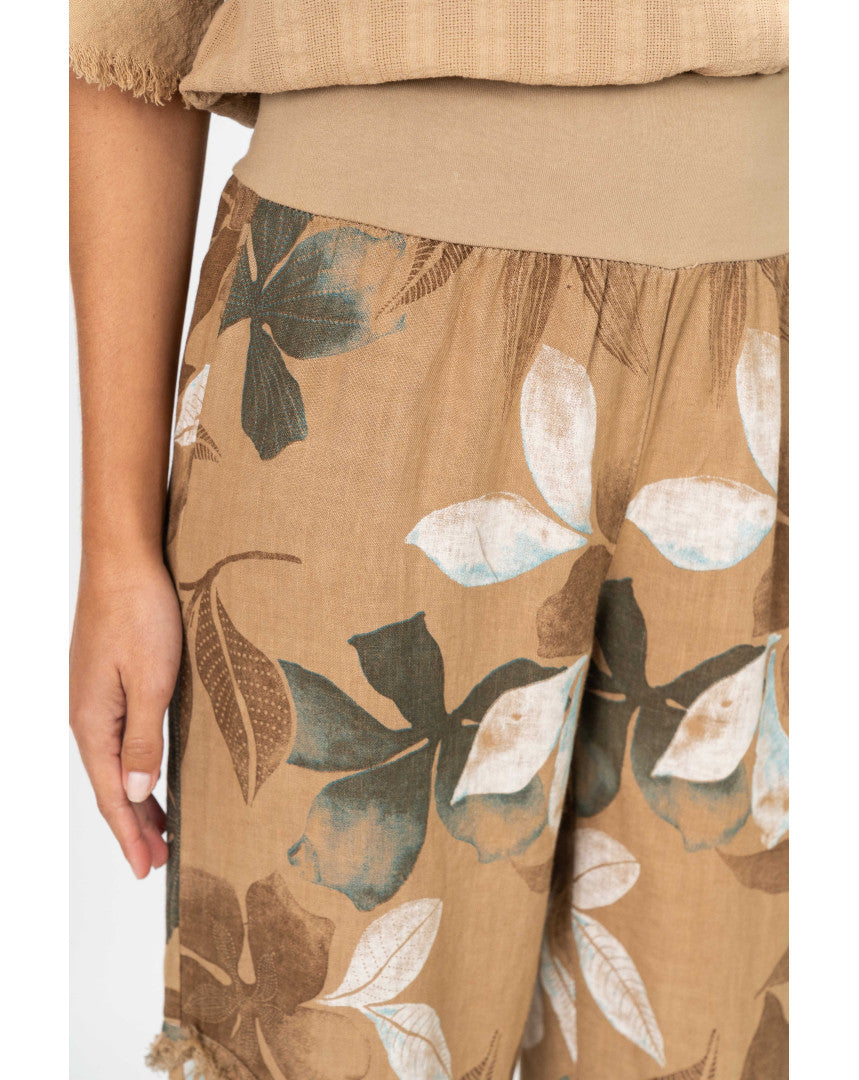 Look Mode Linen soft waist pant